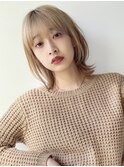 ミルクティーベージュ/ダブルカラー/ケアブリーチ/髪質改善/原宿