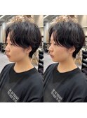 Lond.海気　大人丸みショート　ハンサムショート　パーマ