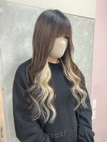 ガルボ ヘアー(garbo hair) プルエクステ 10代 20代 インナーカラー ホワイトベージュ