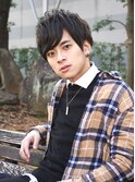 レイヤーマッシュショート黒髪ビジネスヘア