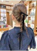 カチモリ　ツインシニヨン　y２k 編みおろし　韓国ヘア