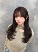 【kumu】韓国風レイヤー/小顔おくれ毛/ぱっつん前髪/栄/名古屋