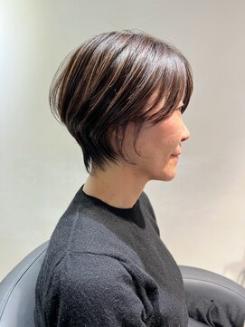 ワンバイジエクト 梅田 【似合わせ白髪ぼかし】細めハイライト/くすみベージュ/美髪