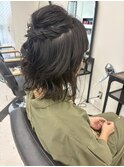 ミディアムハーフアップアレンジ　美由紀