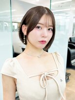 アイティー バイ アルバム 中野店(IT by ALBUM)&nbsp;ショートボブ韓国ヘアミルクティー前髪カット_F0122