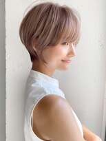 リヤン 表参道(lyann)&nbsp;斜めバング外ハネボブ前髪うるツヤくせ毛風カール#302f0906