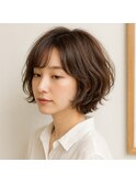 ふんわりパーマショートボブ 20代 30代 40代 50代 60代髪質改善