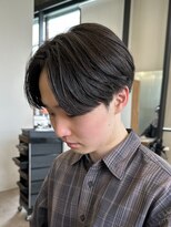 エルマーク 梅田(L-MARK)&nbsp;センターパート/ニュアンスパーマ/カルマパーマ/メンズ/眉毛