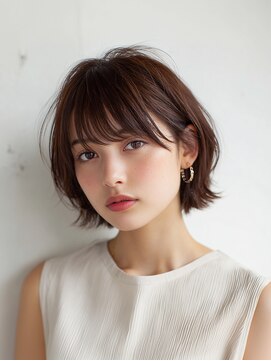アグ ヘアー ネスト 茨木店(Agu hair nest) 大人ショートボブ 20代30代40代ヘア 小顔 大阪クビレ茨木