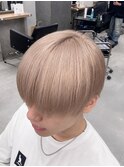 ミルクティーベージュマッシュメンズハイトーンメンズブリーチ