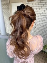 フェリーチェ 六本木店(Felice)&nbsp;ポニーテール　巻き髪　結婚式ヘアセット　参列