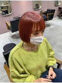 stylist イケダ guest snap >> ピンクオレンジ×ボブ