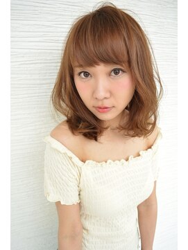 ハナブサ 田上店(HANABUSA) 可愛いボワふわ☆ミディアムロブ