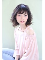 ヘアーアンドメイク シーク 吉祥寺(HAIR&MAKE SeeK)&nbsp;『オトナ可愛いふわくしゃミディ』×モノトーンカラー