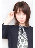 柔らか外ハネミディ#ダブルバング#くびれセミディ#耳かけ