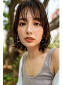 AUSTIN☆外ハネボブアッシュブラウンネオウルフツイストパーマ
