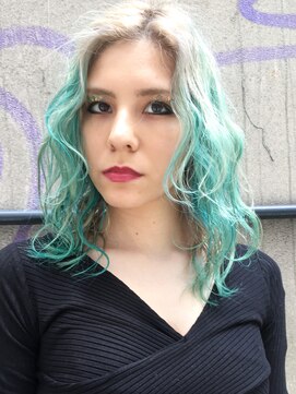 アルバム 銀座(ALBUM GINZA) 海外風フェザーウェーブ_ココアブラウンフリンジウェーブ_7702