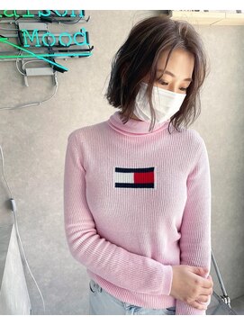 ムード タテマチ(mood tatemachi) 透明感ピンクベージュ+ボブ