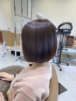 カーサ 西大寺南ロータリー店(casa)&nbsp;ブリーチなし艶カラーでカワイイミニボブに