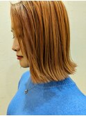 人気の切りっぱなしボブ  ーオレンジverー