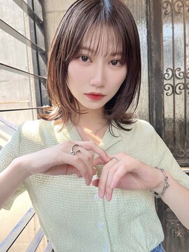 ミンクス渋谷スマートサロン(MINX shibuya smart salon) シアーカラー ショート 姫カット ダークアッシュ 魅力倍増カール