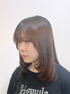 イオエ 梅田(ioe) ダブルカラー/大人ボブ/黒髪スタイル/髪質改善/縮毛矯正