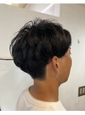 マッシュルーム+ツーブロック