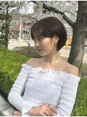 ボブ/ ショートカット髪質改善縮毛矯正白髪ぼかしレイヤーカラー