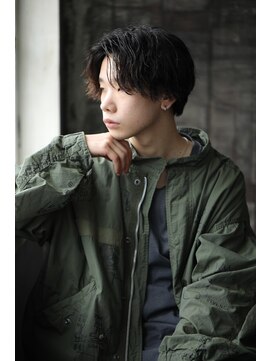 プティパ 水戸内原店(petit-pas) MEN'S HAIR センターパート×波巻き×ツイストスパイラル