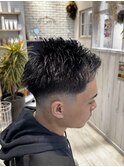 フェードショート/スパイキーショート/ブルーブラック/南越谷