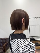 ジュノ 鹿児島中央店(Juno)&nbsp;切りっぱなし外ハネボブ×透明感ブラウン