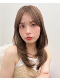 簡単スタイリング/伸ばしかけヘア/小顔ヘア/ブリーチなしカラー