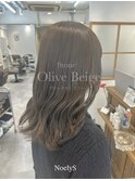 〈NoelyS勝田台 佐藤愛〉ブリーチなしオリーブ＊