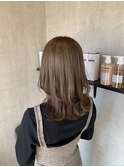 ミルクティーベージュ　レイヤーカット　クラゲヘアー
