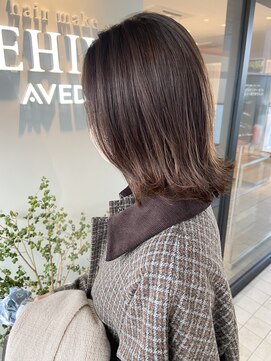 ビーハイブ あすと長町店(BEHIVE) ナチュラルストレート×オリーブグレージュ