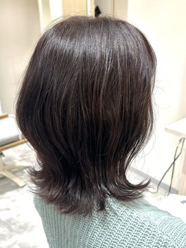 エヴァーグロー 郡山(ever glow) 大人ミディアムレイヤースタイル