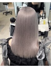 《*透明感とくすみが手に入るグレージュカラー*》髪の赤みを消してくれるブリーチダブルカラー[ブリーチ]