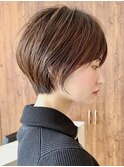 ショートヘアショートボブくびれショート丸みショート30代40代