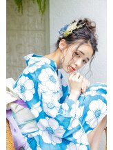 シャルメ 東京駅前(CHARMER) 夏祭りにふわっとルーズなお団子スタイル!!