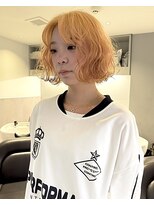 ニコフクオカヘアーメイク(NIKO Fukuoka Hair Make) ペールオレンジ/オレンジベージュ/ボブ