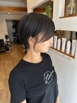 クマ(kuma.) 大人可愛い20代30代40代前下がりショートボブ丸みショート◎