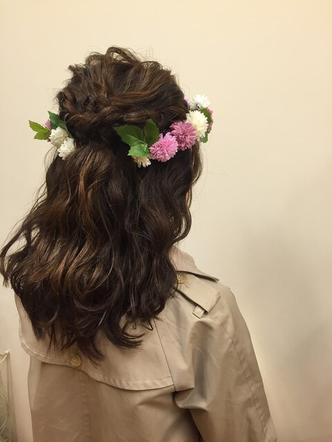 結婚式二次会用ヘアセット