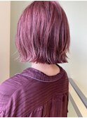【Color/コロル】プラチナピンク+切りっぱなしボブ
