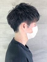 ヘアークリエイ トポライトウィロー 烏丸(Hair Create Polite willow) 黒髪ツーブロックナチュラル細束チュグルマッシュ