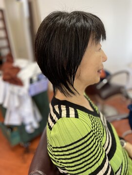 ロココ(ROCOCO) 大人可愛い30代40代小顔ワンサイドショートボブ丸み前下がり