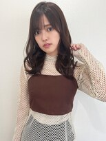 【山田】ロングレイヤーことりベージュ無造作カール