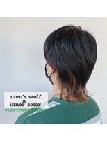 チェリーコーク(HAIR CHERRY COKE)&nbsp;メンズウルフ×インナーカラー