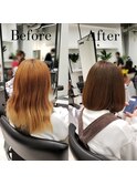 ブリーチリペアカラー＋顔タイプ診断