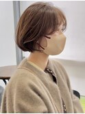 モードに大人可愛いダークアッシュイメチェンショートボブ