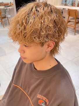 キャンバス バイ ネオリーブ 横浜西口(Canvas by neo.) マッシュ 波巻きパーマ プードルパーマ 横浜西口 マッシュウルフ